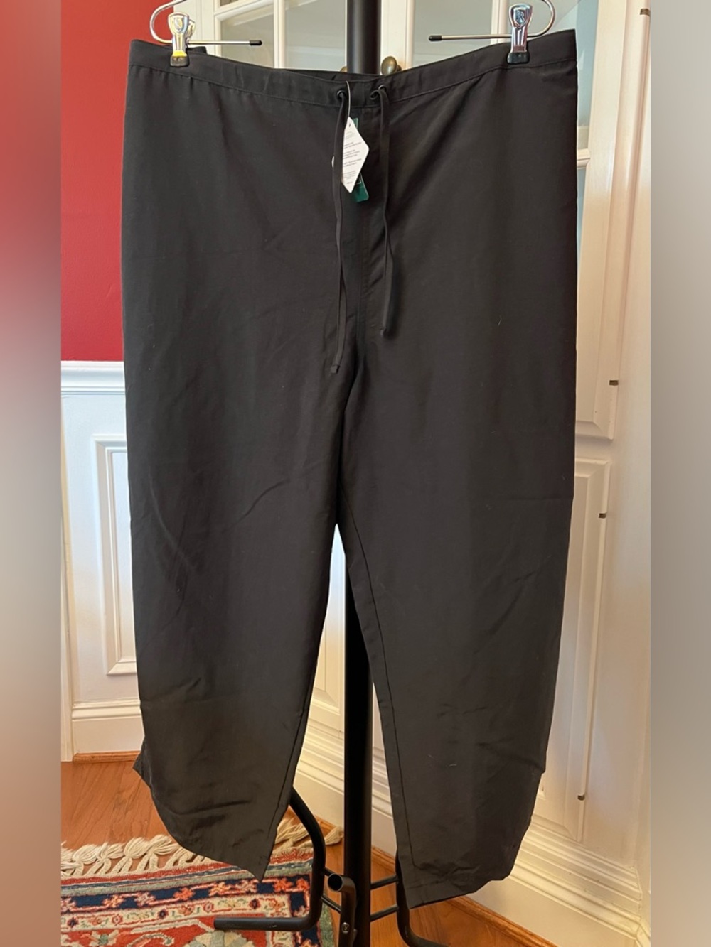 L.L. Bean Black Drawstring Capris